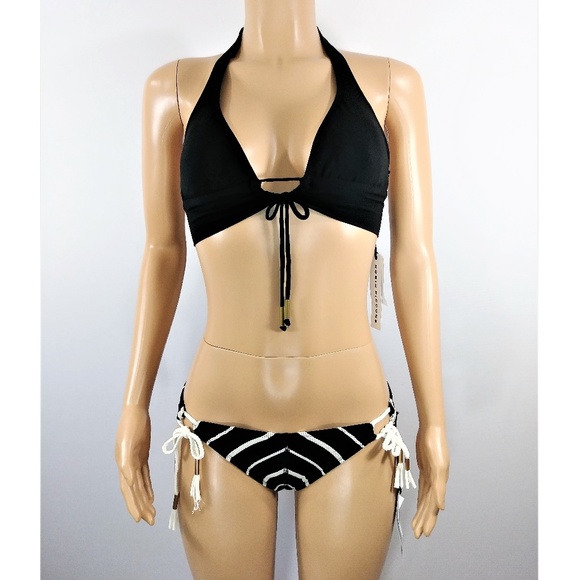 Robin Piccone Black & White 2 Pc swimsuit - Picture 2 of 5